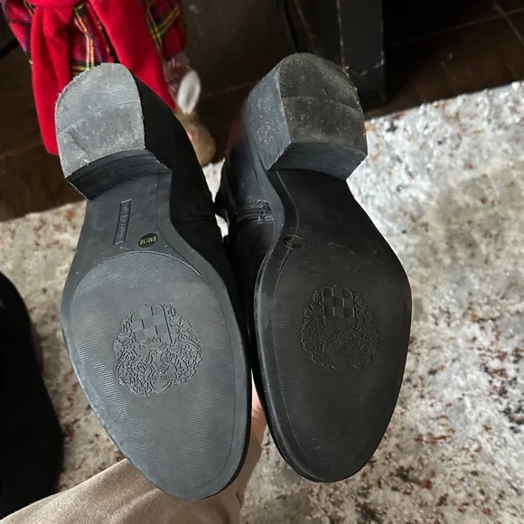 Vince Camuto- Black Leather Ankle Boots - Picture 3 of 3